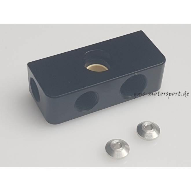 Distributore, 4 vie, alluminio, f. Modelli Harley ABS con disco singolo dal 2012