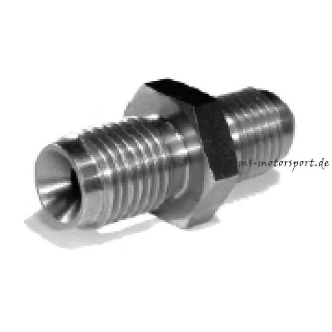 Nipplo doppio 3/8 "x24 UNF - 3/8 "x24 UNF, acciaio inox