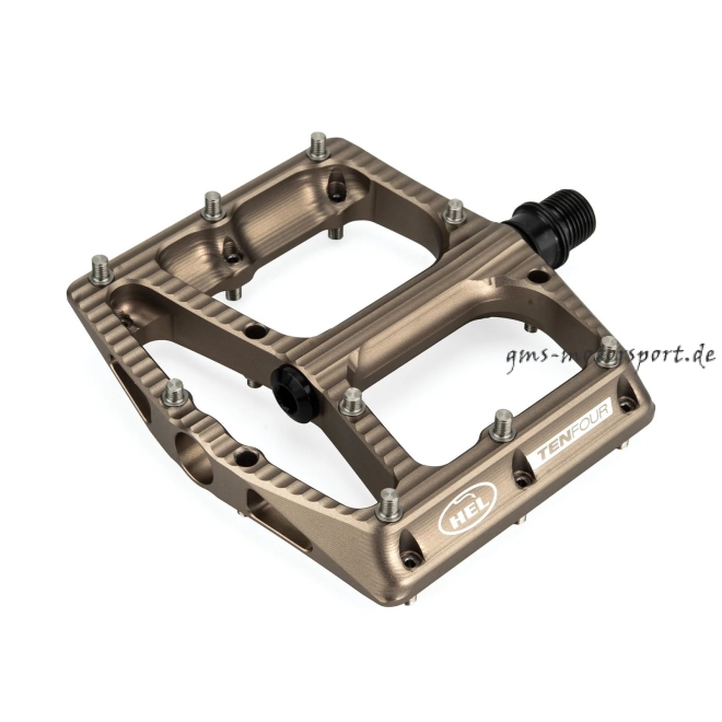 HEL x Carder TenFour Billet Flat Pedale - Forged Bronze