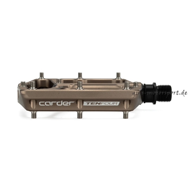 HEL x Carder TenFour Billet Flat Pedale - Forged Bronze