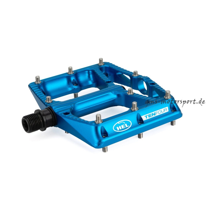 HEL x Carder TenFour Billet Flat Pedale - Azure Blue