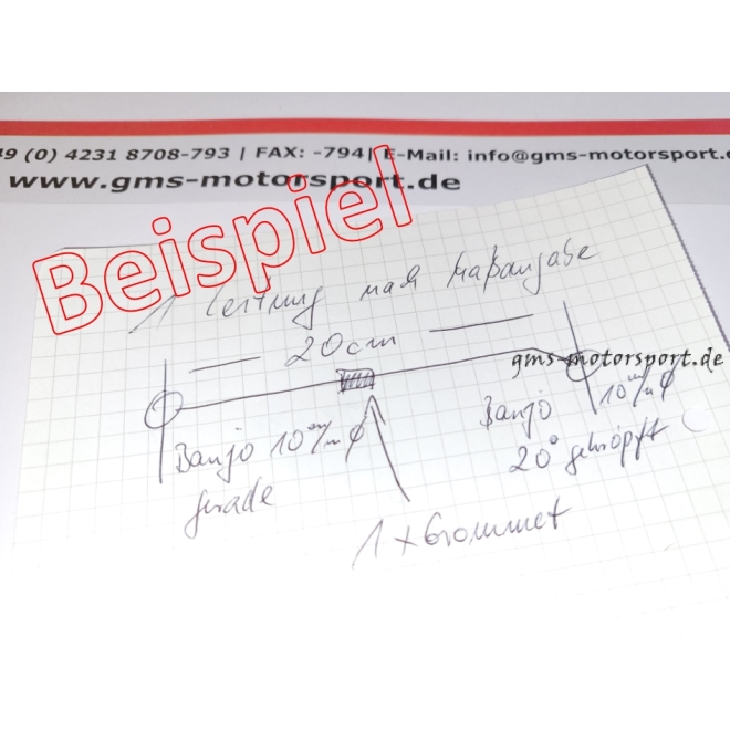 Tubo flessibile in acciaio HEL secondo disegno, con certificato di conformità dei componenti