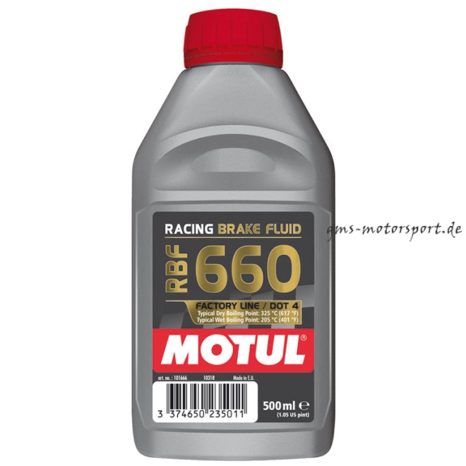 Liquido freni MOTUL DOT4 - RACING - RBF660, 0,5 litri