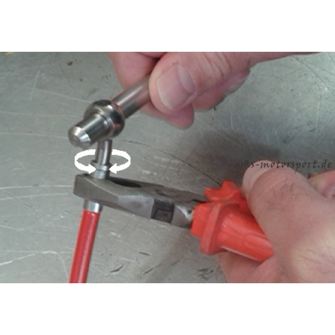Tubo freno in acciaio intrecciato HEL - KTM 125 / 150 / 250 / 350 / 450 SX - SX-F (-) (2009-2015) - MX ruota anteriore - 1 pezzo, (SX) come originale (w. ABE)