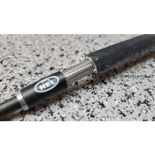 Tubo termoresistente in fibra di vetro, diametro interno: 6,4 mm, nero siliconato