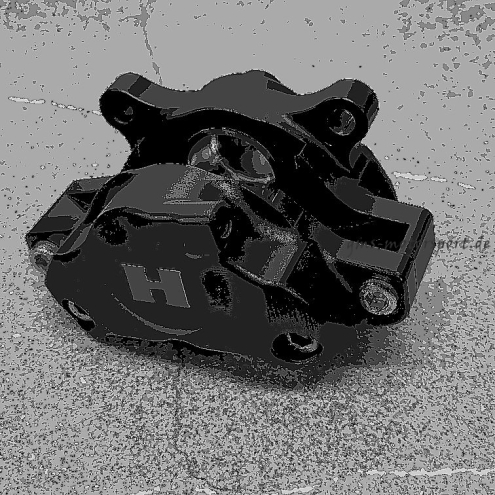 HEL PERFORMANCE Pinza freno a 2 pistoncini per ruota posteriore, 64 mm, nera