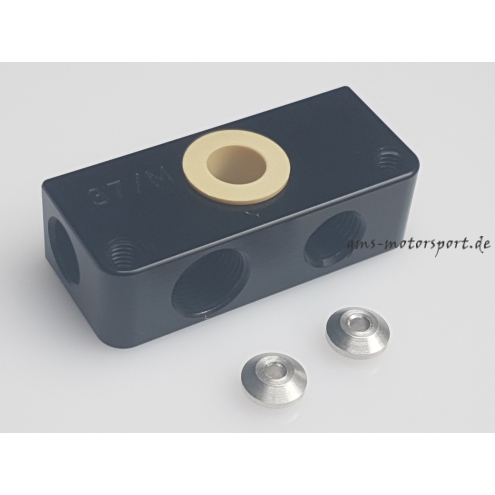 Distributore, 4 vie, alluminio, f. Modelli Harley ABS con disco singolo dal 2012