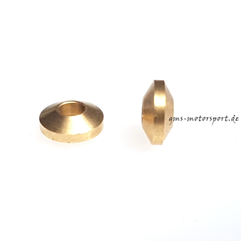 Guarnizione per lente GMS 8x3,8 mm, convessa 2x120°, ottone