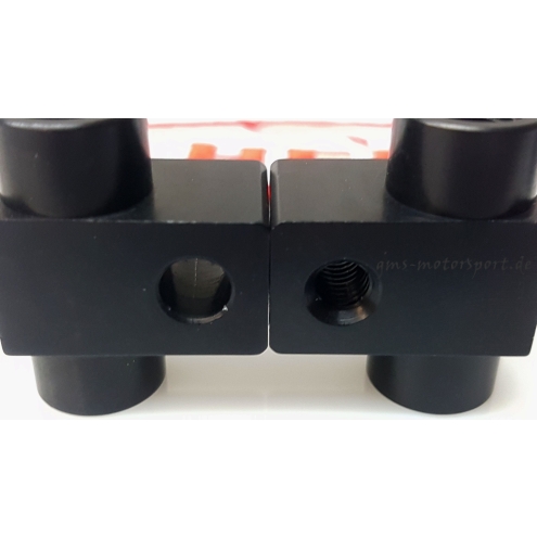 Distributore, 2 vie, 180°, alluminio, M10x1.00