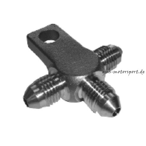 Collettore HBS-02, a 3 vie, AG 3/8 "x24UNF, acciaio inox