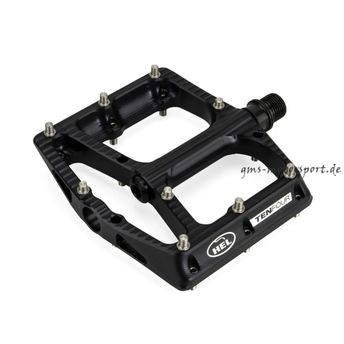 HEL x Carder TenFour Billet Flat Pedale - Stealth Black