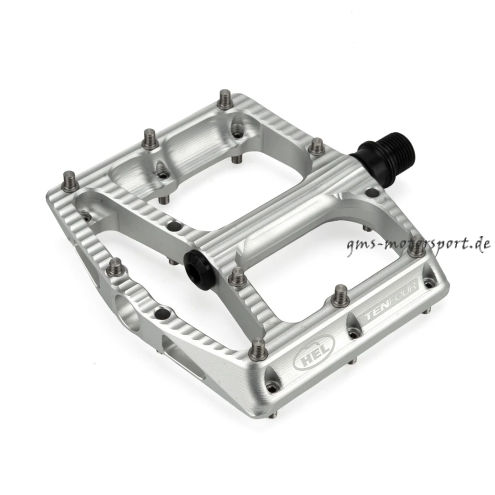 HEL x Carder TenFour Billet Flat Pedale - Hyper Silver