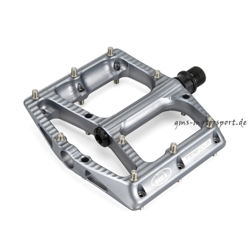 HEL x Carder TenFour Billet Flat Pedale - Vapour Grey